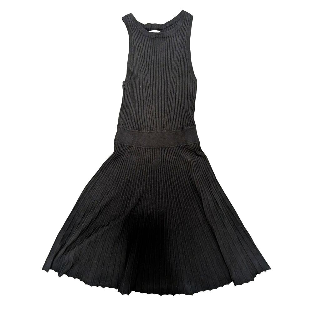 Abercrombie & Fitch Ribbed Skater Tank Dress Fit & Flare Black Small Y2K Grunge‎
